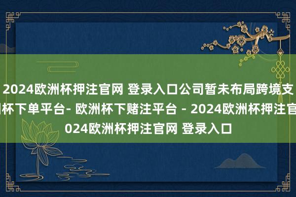 2024欧洲杯押注官网 登录入口公司暂未布局跨境支付业务-欧洲杯下单平台- 欧洲杯下赌注平台 - 2024欧洲杯押注官网 登录入口