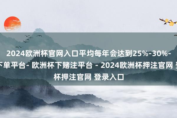 2024欧洲杯官网入口平均每年会达到25%-30%-欧洲杯下单平台- 欧洲杯下赌注平台 - 2024欧洲杯押注官网 登录入口