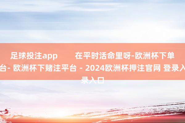 足球投注app        在平时活命里呀-欧洲杯下单平台- 欧洲杯下赌注平台 - 2024欧洲杯押注官网 登录入口