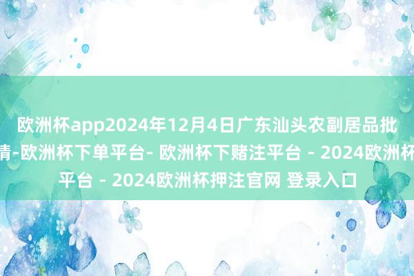 欧洲杯app2024年12月4日广东汕头农副居品批发中心阛阓价钱行情-欧洲杯下单平台- 欧洲杯下赌注平台 - 2024欧洲杯押注官网 登录入口